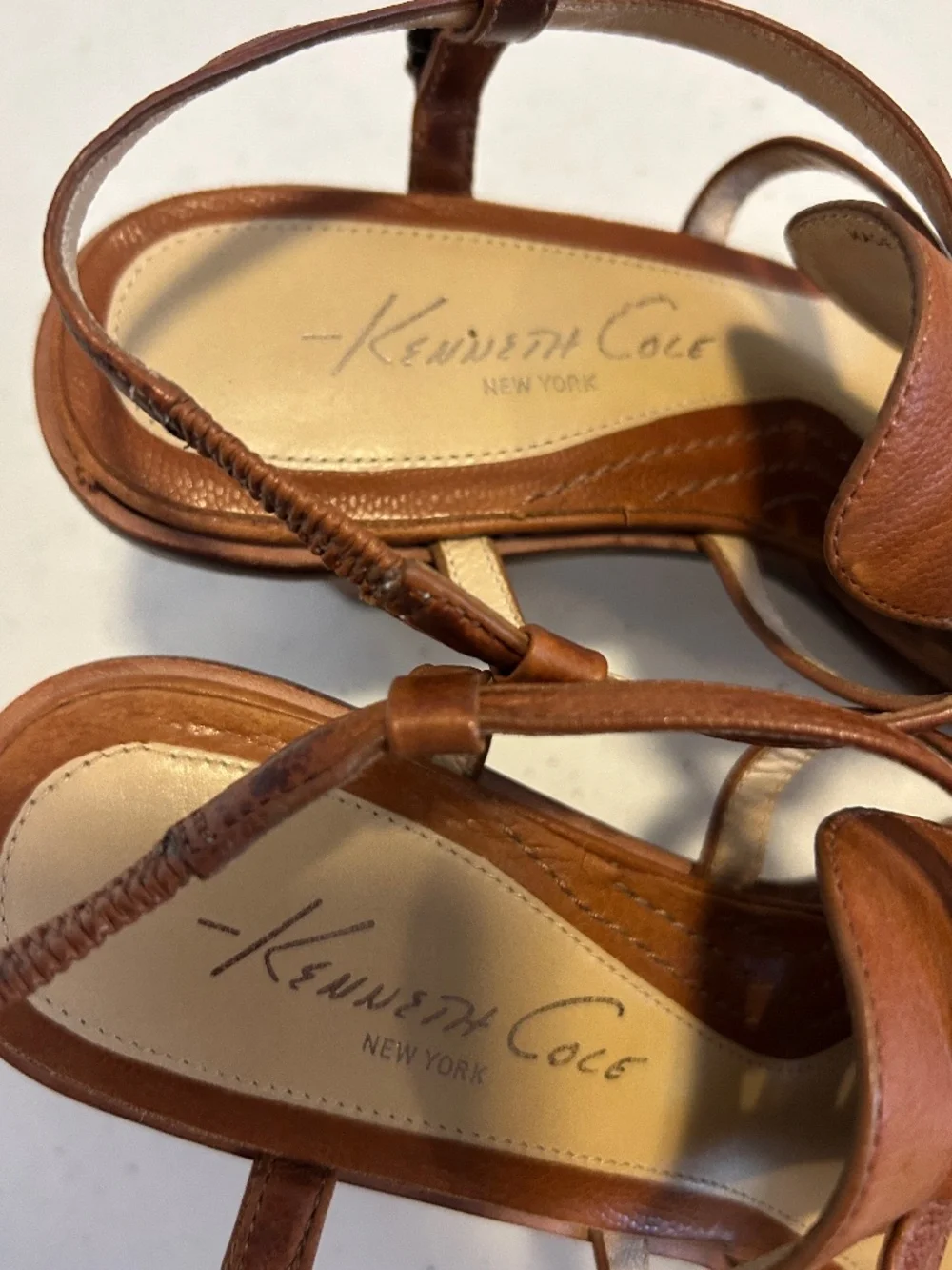 Kenneth Cole Reaction Woven Leather Slingback Heels - Picture 5 of 6